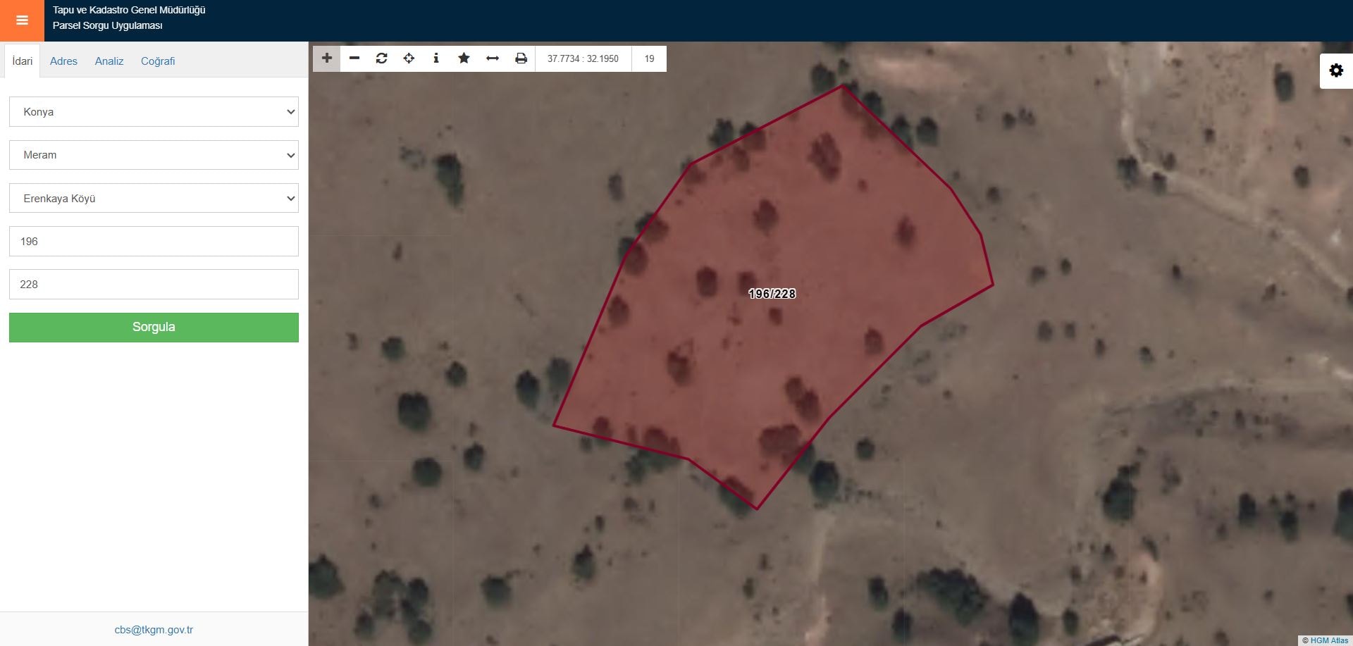 Konya Meram — 7.192 m² Tarla
